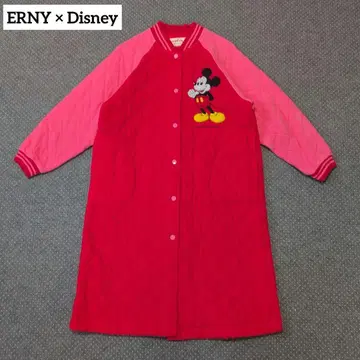 레어 ERNY x Disney 퀼팅 롱 자켓 핑크 M