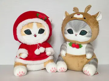 모프 샌드 mofusand 산타 고양이와 루돌프 고양이 봉제 인형 세트