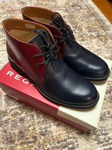 [ 새상품 ] REGAL 네이비/와인 가죽 부츠