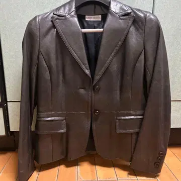 C'EST CHIC'A 그레이 가죽 자켓