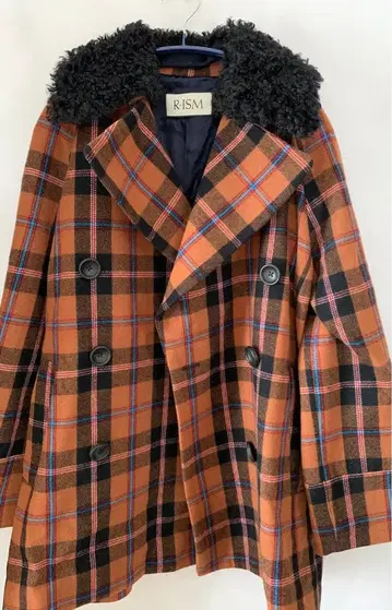 미사용 새상품 리듬 보아 롱 코트 L 사이즈