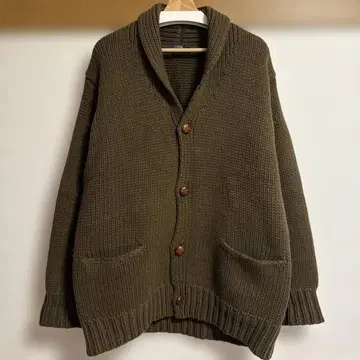 J.CREW 올리브색 버튼 달린 가디건