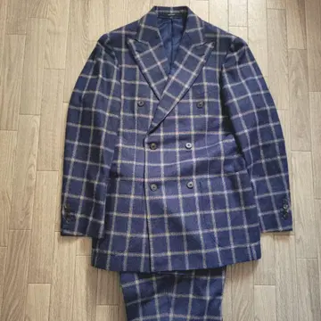 새상품급 ARTISAN 고급 라인 더블 수트 셋업 체크 M