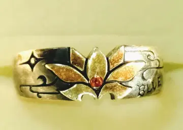 호우로쿠도 별하늘의 꽃 실버 925 반지 핑크 스톤 13호