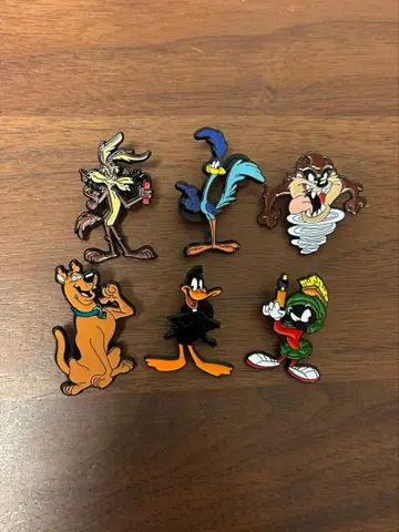 루니툰 6개 세트 핀 배지