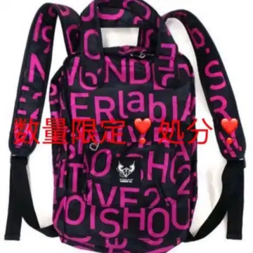 럭색 블랙 앤 핑크 문자 디자인