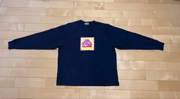 C.E 네이비 긴팔 티셔츠 앞뒷면 프린트