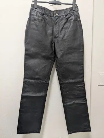FDIE 블랙 가죽 팬츠 M 천연 가죽 돈피 안감 부착