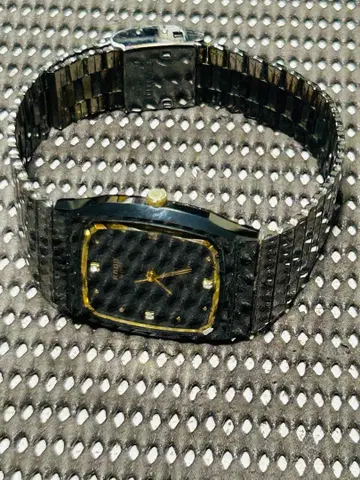 RADO 아날로그 손목시계 블랙/골드