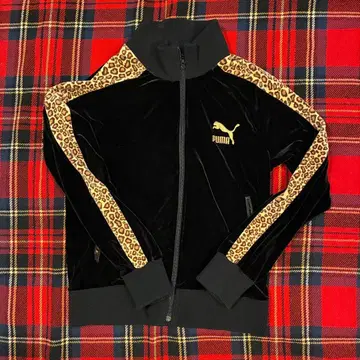 레어! PUMA 벨벳 저지 M 블랙/레오파드 무늬
