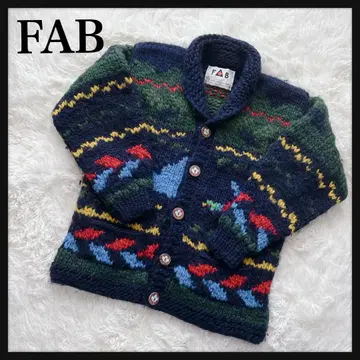 [레어 디자인] FAB 코위찬 가디건 캐나다제 울 L 사이즈 상당