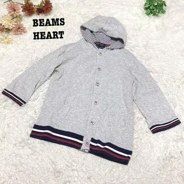 s.1501 [빔즈] 후드티 가디건 오픈 프론트 보더