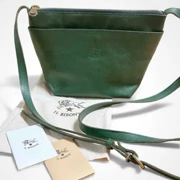일비종떼 천연 가죽 숄더백 그린