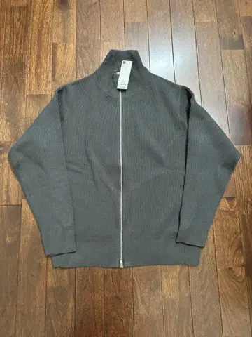 GU 니트 풀 지퍼 자켓 SW+E 그레이 L