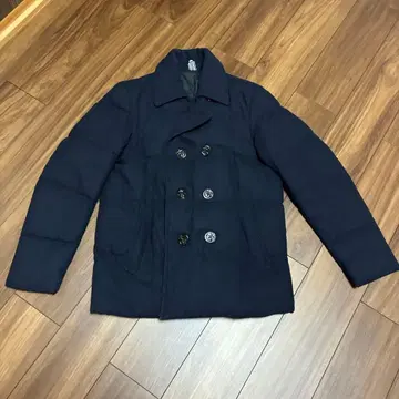 백넘버 네이비 더블 브레스트 다운 자켓 M