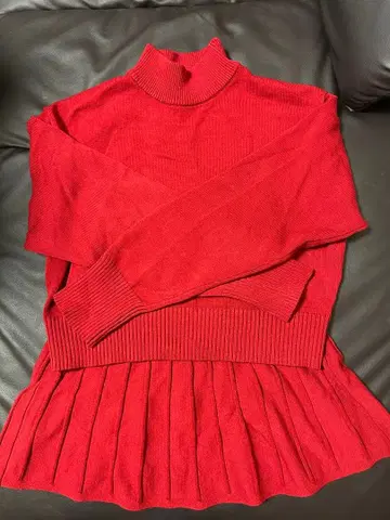 슬라이 SLY 셋업 빨간색 니트 프리 사이즈