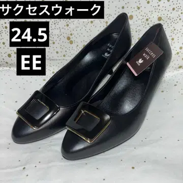 새상품 와코루 서세스워크, 펌프스, 24.5/E E, 블랙, 버클