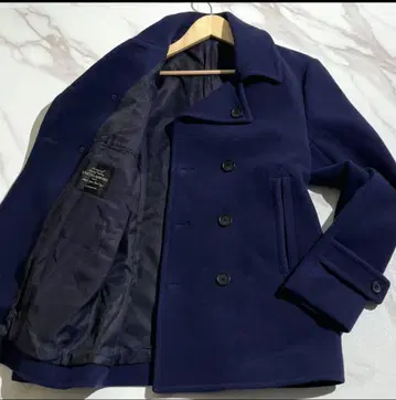 [컨디션 최상] 유나이티드 애로우즈 멜톤 피코트 BOX택 네이비 L