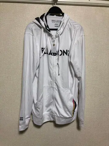 BILLABONG 화이트 풀 집업 후드티