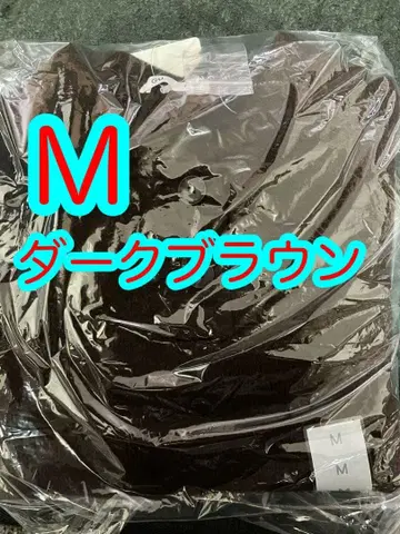 GU 퍼프 니트 피케 셔츠 M 다크 브라운