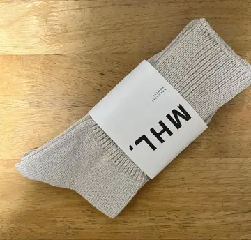 [ 익명 배송 ] [ 미사용 새상품 ] MHL. 코튼 삭스 내추럴