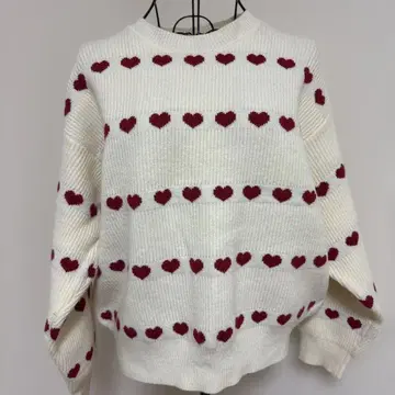 완판템 SWING by 하트 크루넥 니트 F 1044