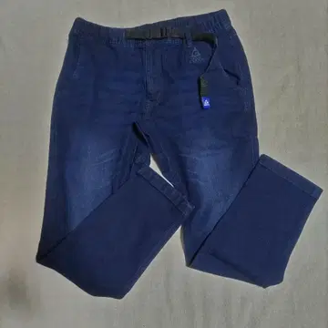 GERRY. 스트레치 데님 클라이밍 테이퍼드 팬츠. 블루. L 사이즈.