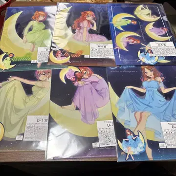 컴플리트 5등분의 신부 D상 클리어 파일 & 스티커 세트 캐릭터 복권