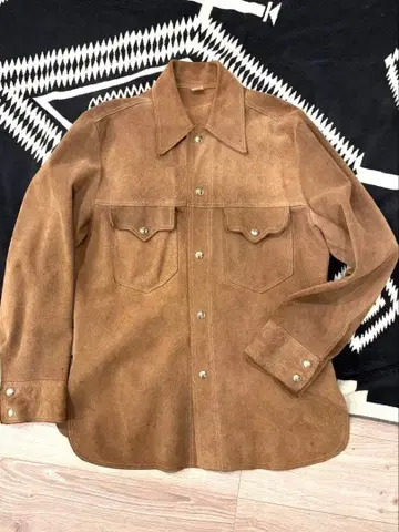 [60년대] 빈티지 스웨이드 셔츠 자켓 GENUINE LEATHER