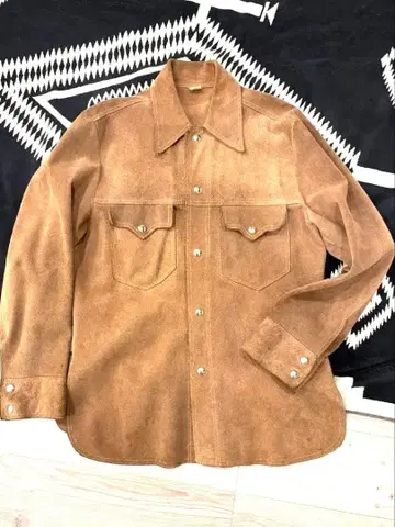 [60년대] 빈티지 스웨이드 셔츠 자켓 GENUINE LEATHER