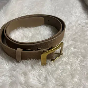 [ Mila Owen ] 골드 금장 장식 베이지 벨트