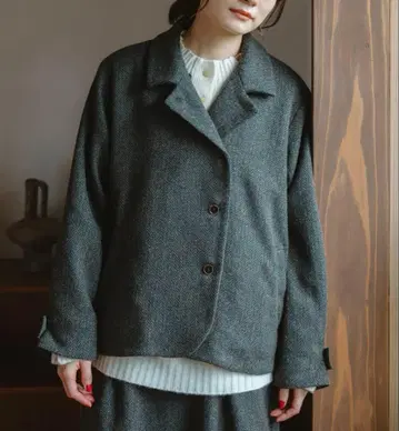 YARRA 폴리울 세미 더블 자켓