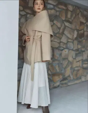 anuans 리버 울 미들 머플러 코트