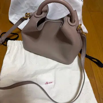 Elleme 엘레메 핸드백 핑크 베이지 합성 피혁 숄더백