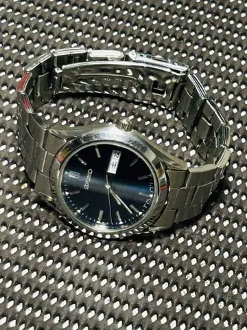SEIKO 아날로그 손목시계 다크 블루 새 배터리