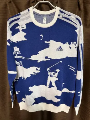 adidas 골프 스웨터 파랑/화이트