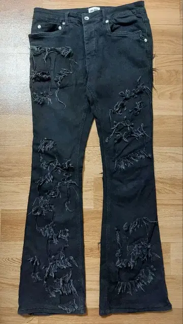 y2k archive 블랙 데님 팬츠 zip denim pants L