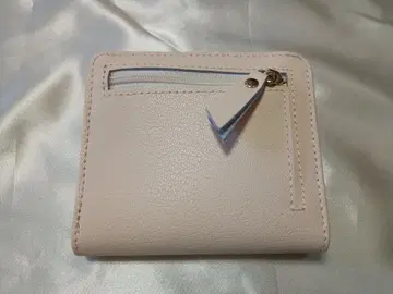 새상품 미니 지갑 천연 가죽 베이지