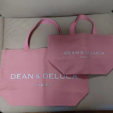 한정판 완판템 DEAN & DELUCA 핑크 토트백 2종 세트
