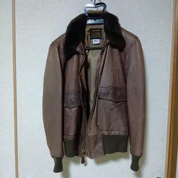 AVIREX G-1 가죽 자켓 브라운