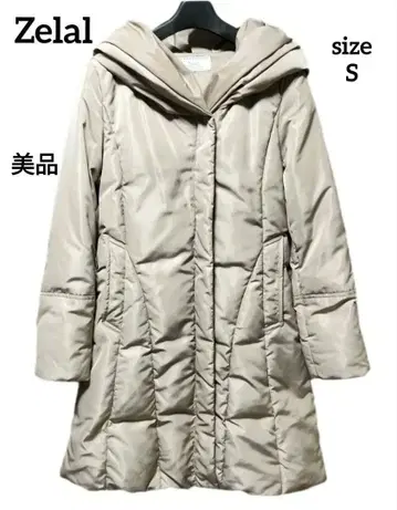 [ 새상품급 ] Zelal 모토마치 숄카라 다운 코트 베이지 S 사이즈