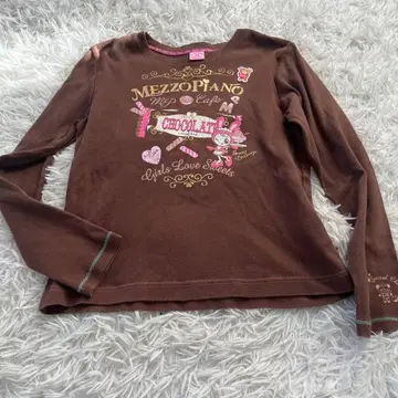 메조피아노 헤이세이 여아 레트로 Y2K 베리에짱 긴팔 롱티 L 140