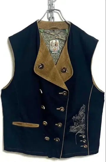 레어 유럽 구제 의류 마인돌 티롤리안 베스트 티롤 자켓 더블 베스트