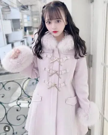 LODISPOTTO 로디스포토 리본 비트 더플 코트 라벤더