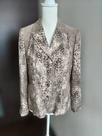 Rossa 레오파드 무늬 스웨이드풍 자켓