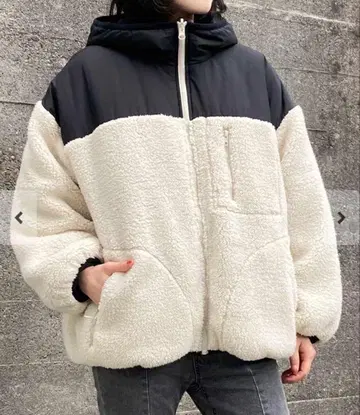 [ 미사용 새상품 ] Bleu Bleuet 리버서블 보아 블루종