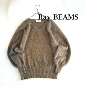 레이빔즈 니트 V넥 풀오버 라쿤
