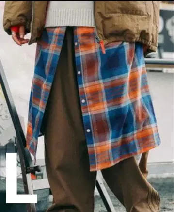 새상품 니코앤드 be with M Misayo WAY 체크 스커트 L