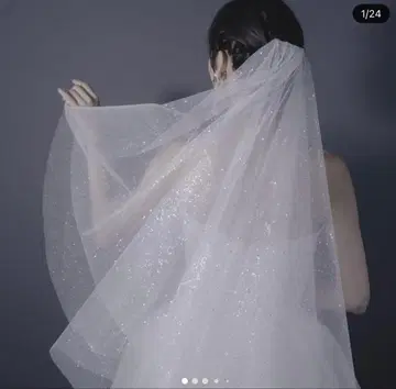 별빛 베일 글리터 웨딩 베일