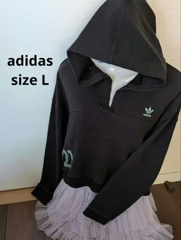 adidas 크롭 후드티 아디다스 트레포일 숏 기장 Y2K